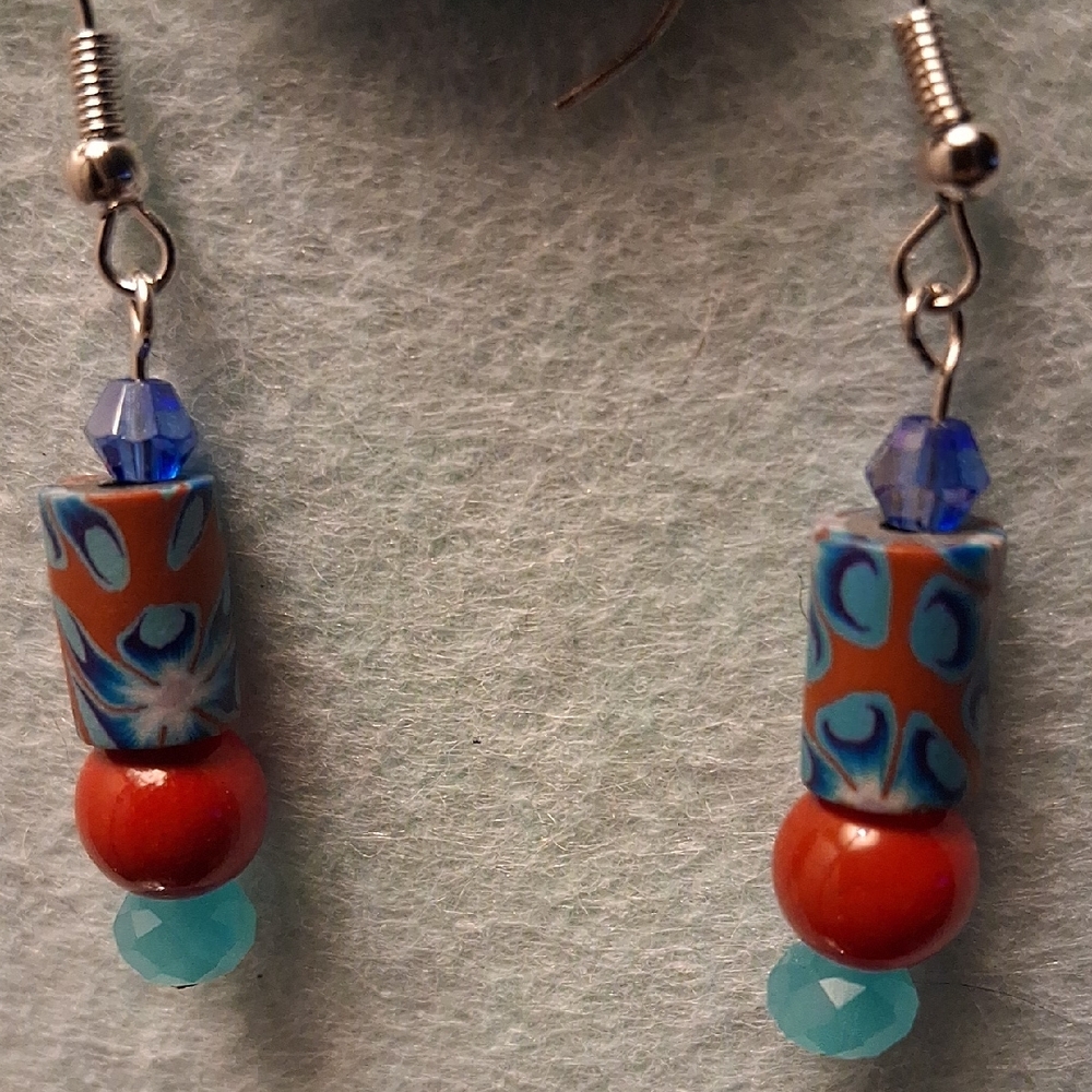 AFRICAN TRADE BEAD EARRINGS